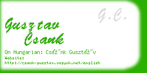 gusztav csank business card